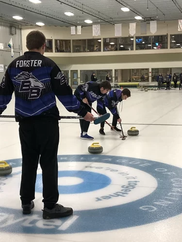 Broncos boys curling team.